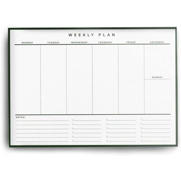 Weekly Desk Planner- 52 undated pages 100gsm Premium Paper Simple Weekly Planner - Picture 1 of 5